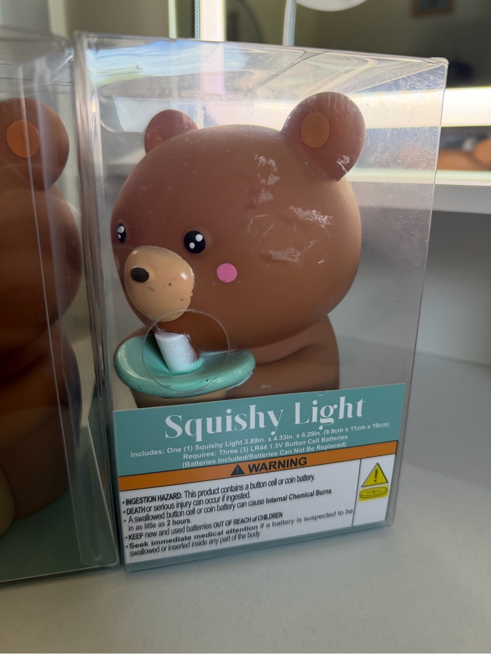 Cute Brown Bear with Boba Squishy Light Night Light - Picture 6 of 8
